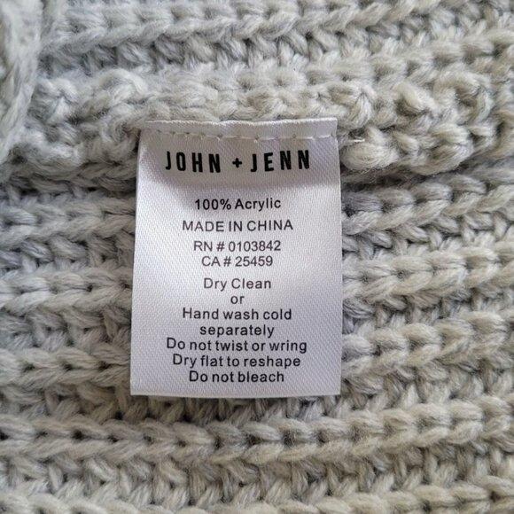 John + Jenn Grey Chunky Turtleneck Sweaterdress Size L - Picture 8 of 11